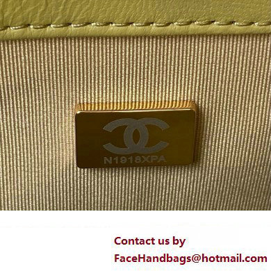 Chanel Lambskin  &  Gold-Tone Metal small flap bag yellow AS4231 2023